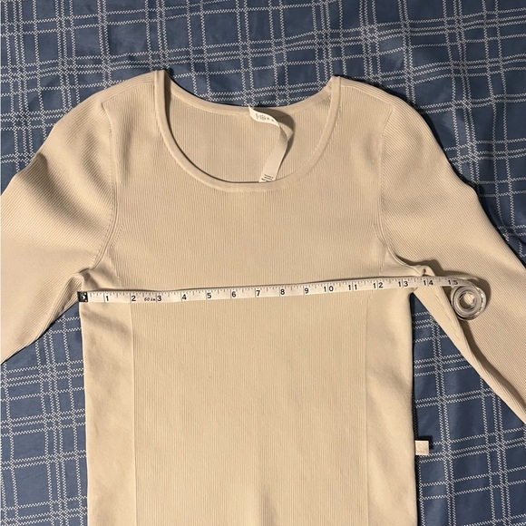 Lululemon pre loved ribbed stretch bodysuit cream color size L - Picture 5 of 6